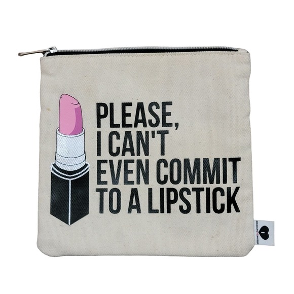 Breakups to Makeup Handbags - Breakups to Makeup Commit Zipper Pouch